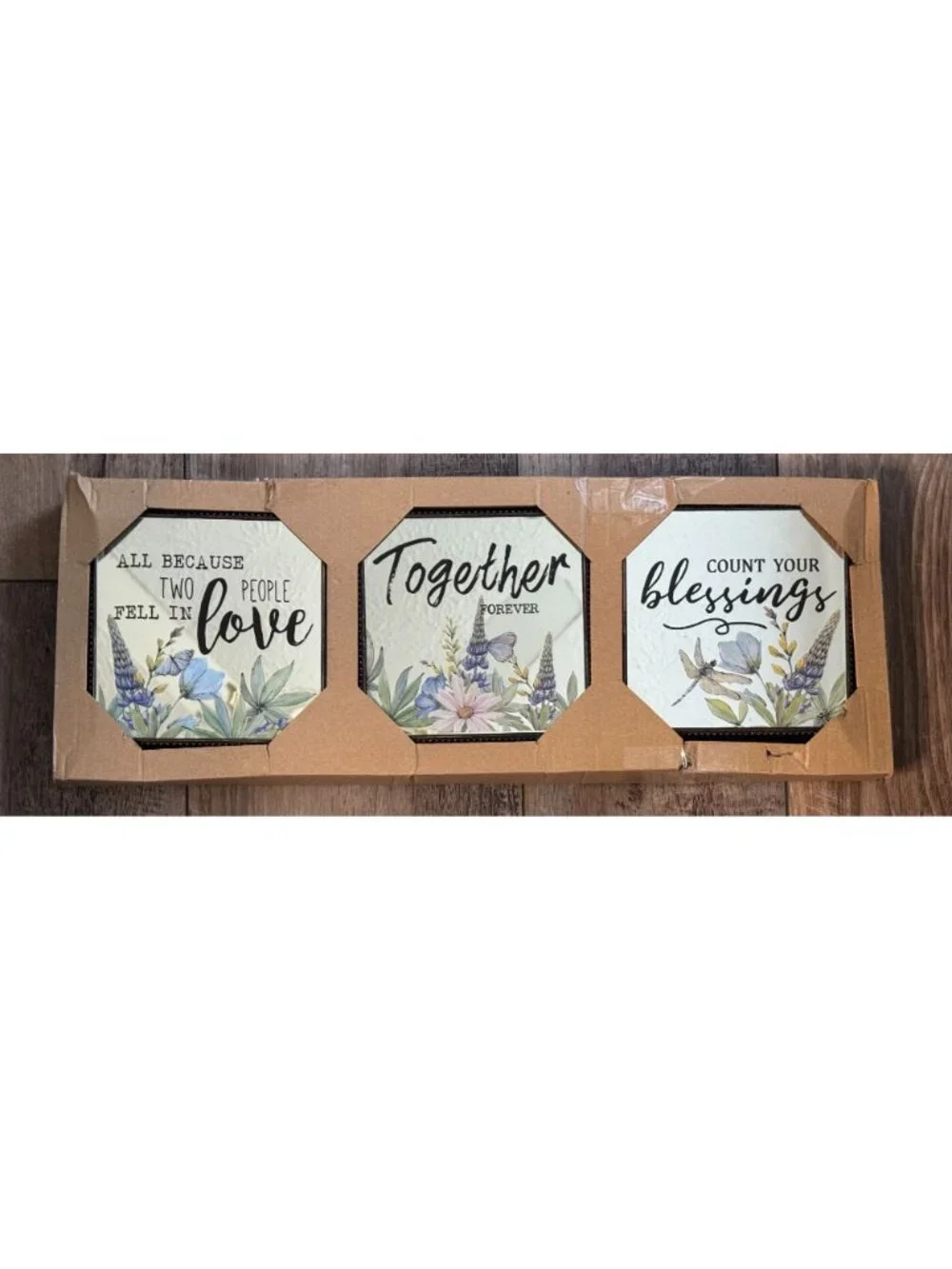 Variety Wholesale Set of 3 Framed Inspirational Mirror Wall Art Set